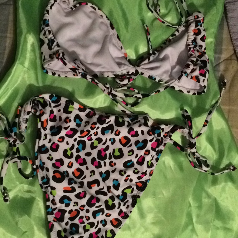 2pc colorful cheetah bikini set - Picture 7 of 7